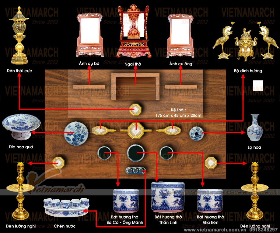 bài trí bàn thờ 