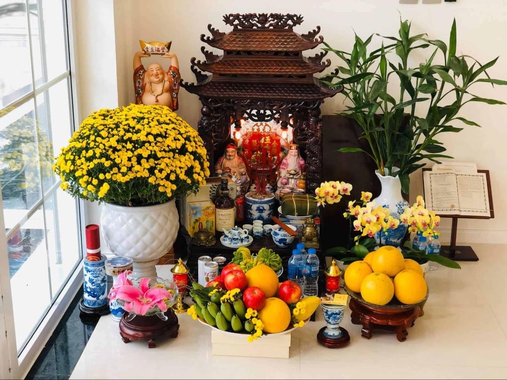 bố trí bàn thờ thần tài 