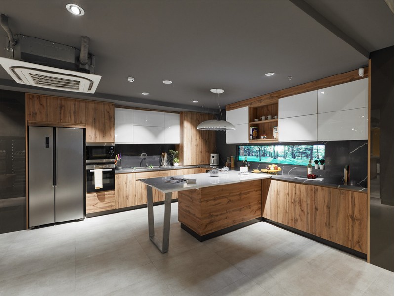 tủ bếp gỗ công nghiệp 