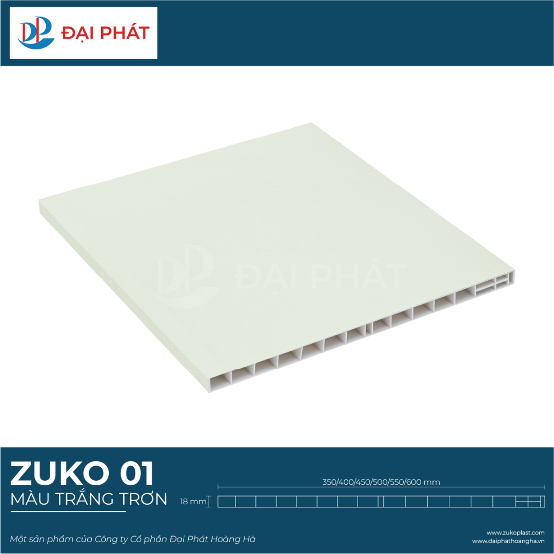 nội thất nhựa trắng zuko 01 nội thất cao cấp zukoplast đại phát hoàng hà tấm nhựa