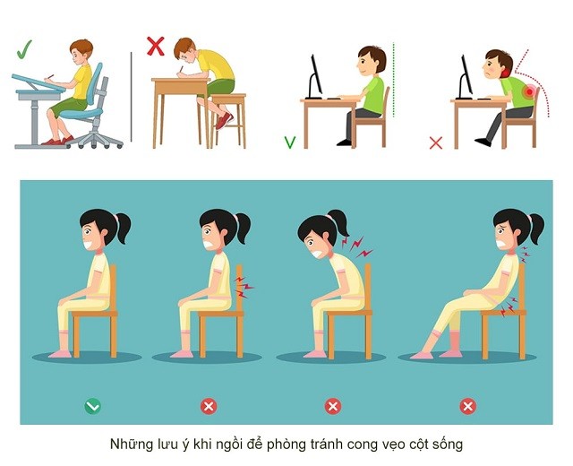 chiều cao bàn học
