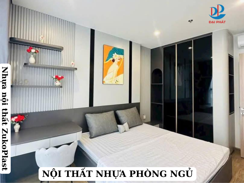  Phòng ngủ nhựa Zuko 01 trắng tinh tế hiện đại