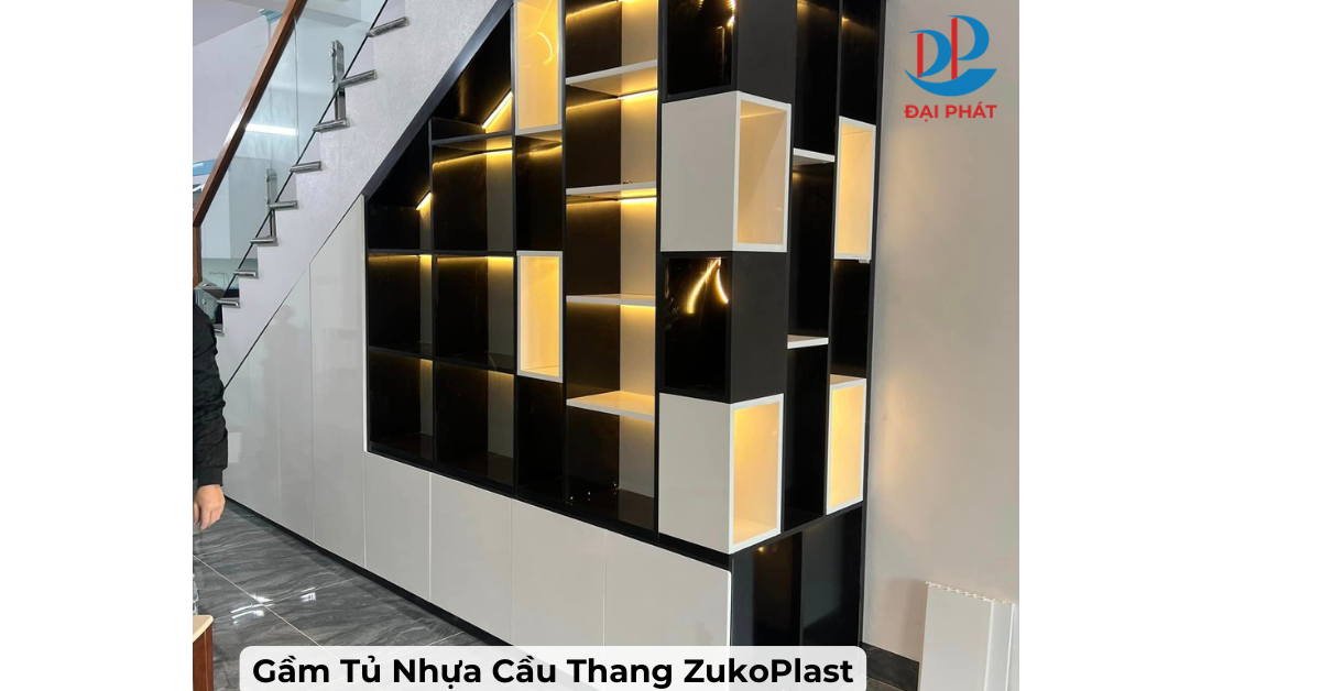tủ gầm cầu thang nhựa 