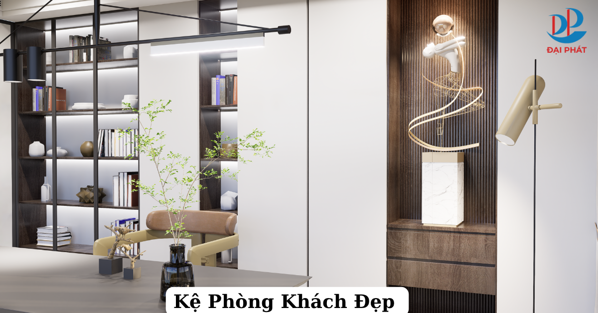 MẪU KỆ PHÒNG KHÁCH ĐẸP – GỢI Ý KHÔNG GIAN SỐNG TINH TẾ 2025