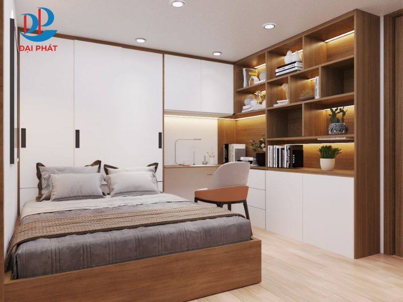 KỆ SÁCH PHÒNG NGỦ – GIẢI PHÁP LƯU TRỮ THÔNG MINH 2025