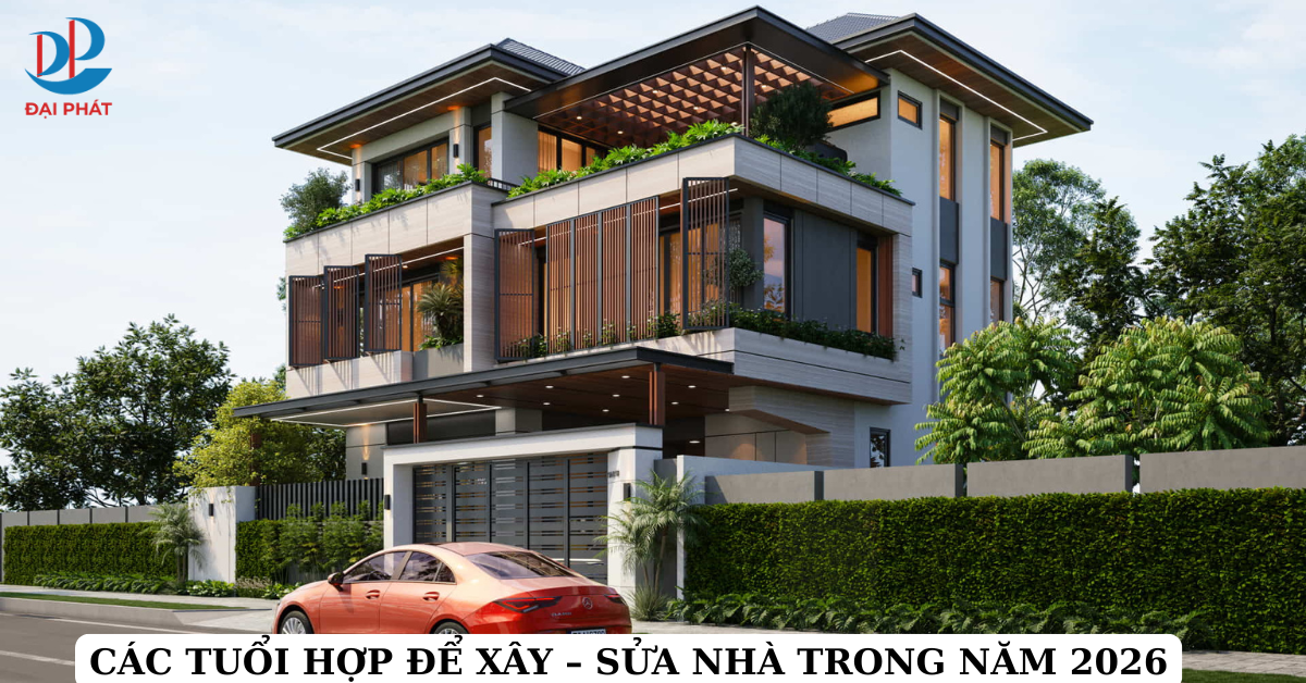 CÁC TUỔI HỢP ĐỂ XÂY – SỬA NHÀ TRONG NĂM 2026 | CHỌN TUỔI ĐẸP, NHẬN VẬN KHÍ AN LÀNH