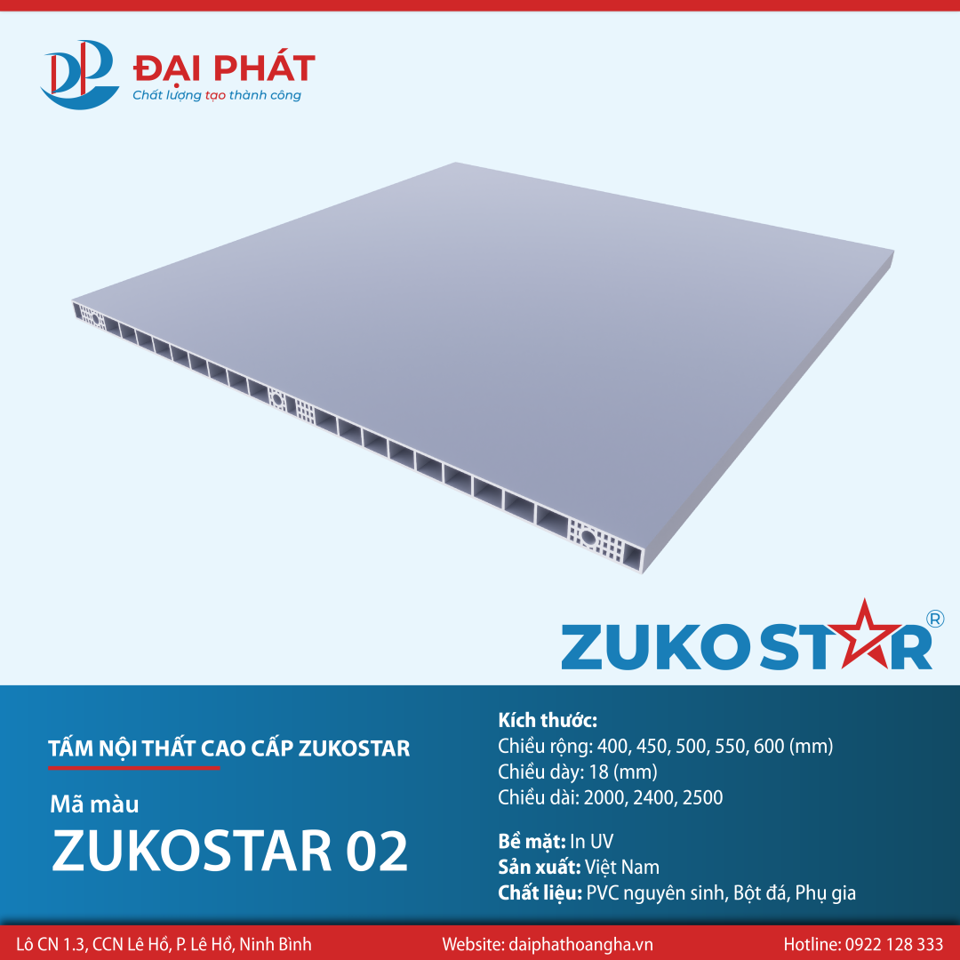 BẢNG MÀU ZUKOSTAR – LỰA CHỌN TỐI ƯU CHO MỌI CÔNG TRÌNH 2025