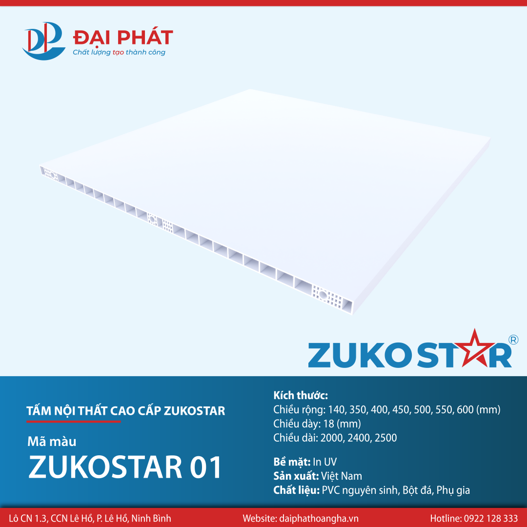 BẢNG MÀU ZUKOSTAR – LỰA CHỌN TỐI ƯU CHO MỌI CÔNG TRÌNH 2025