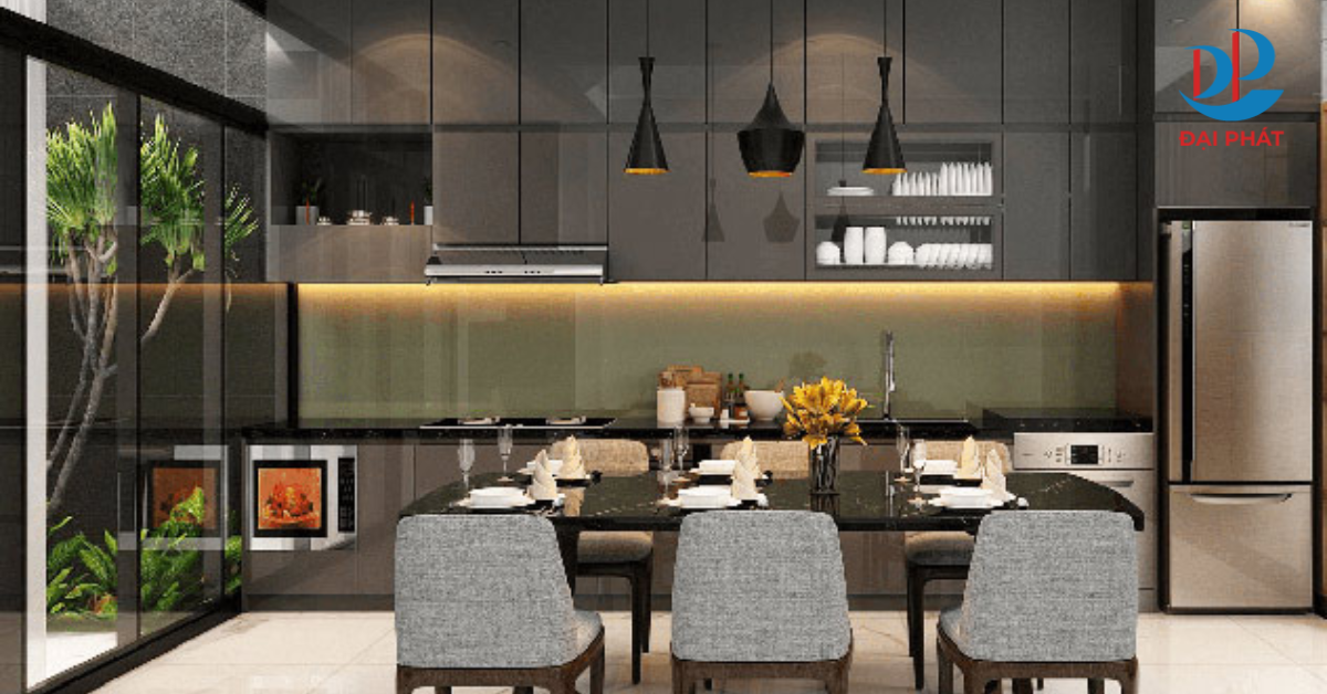 5+ MẪU TỦ BẾP CÓ BÀN THỜ ÔNG TÁO CHUẨN PHONG THỦY 2025