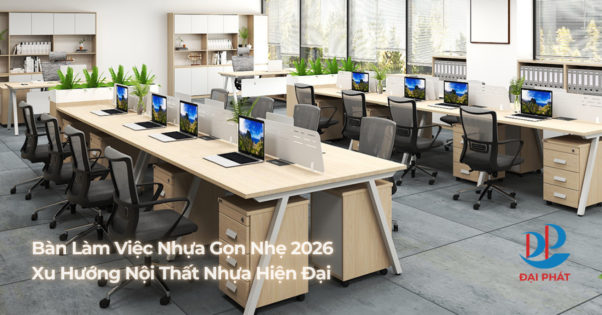 bàn làm việc nhựa