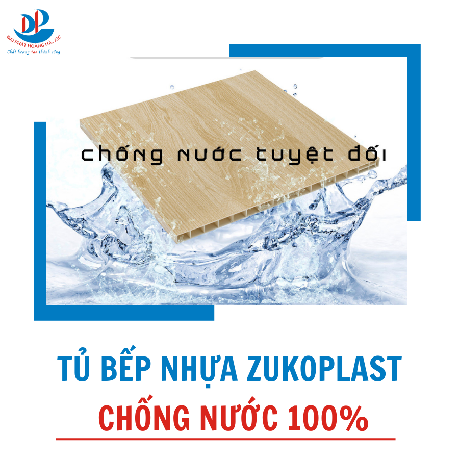 TỦ BẾP NHỰA ZUKOPLAST CHỐNG NƯỚC 100%