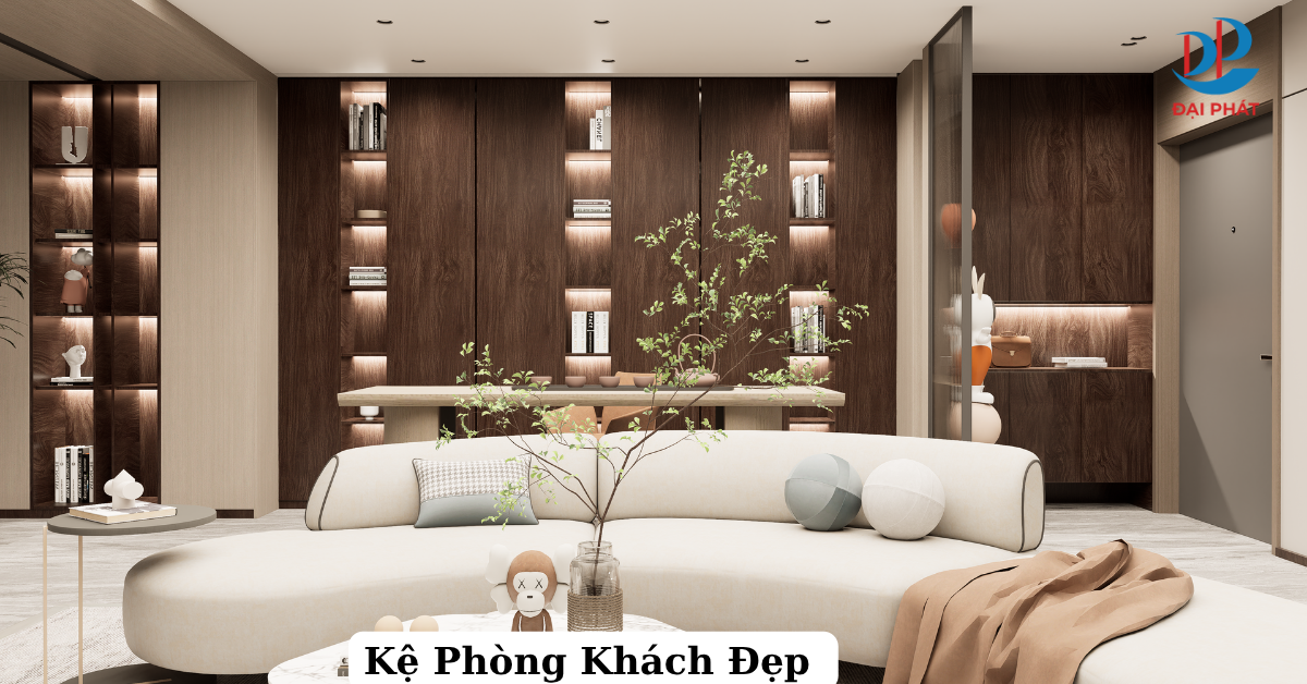 MẪU KỆ PHÒNG KHÁCH ĐẸP – GỢI Ý KHÔNG GIAN SỐNG TINH TẾ 2025