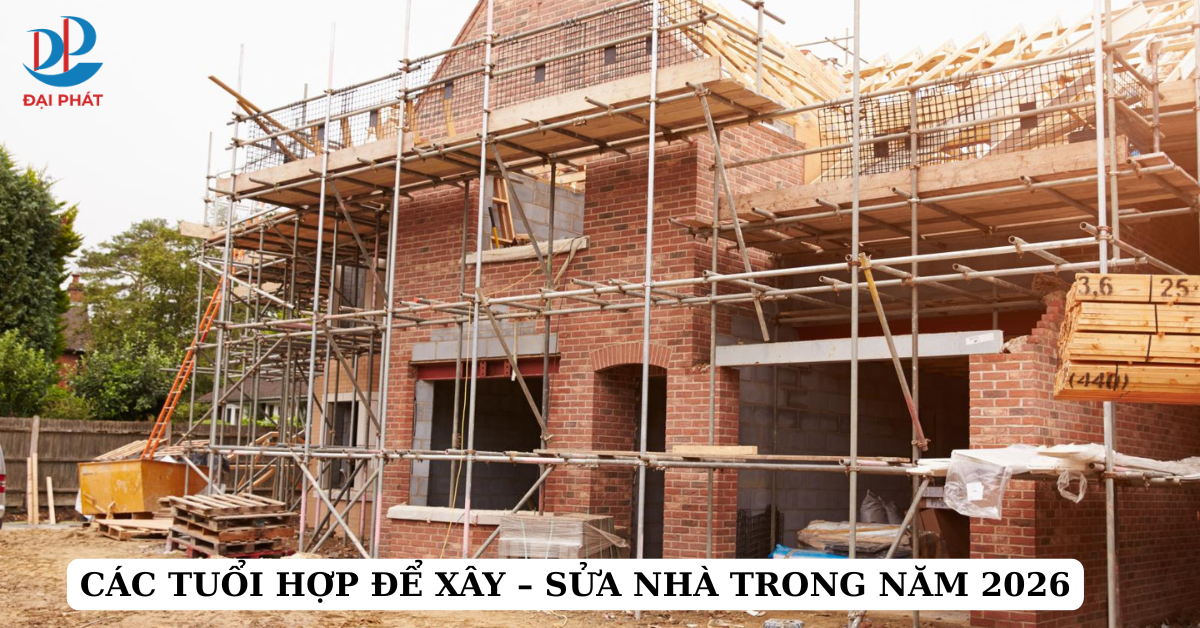 CÁC TUỔI HỢP ĐỂ XÂY – SỬA NHÀ TRONG NĂM 2026 | CHỌN TUỔI ĐẸP, NHẬN VẬN KHÍ AN LÀNH
