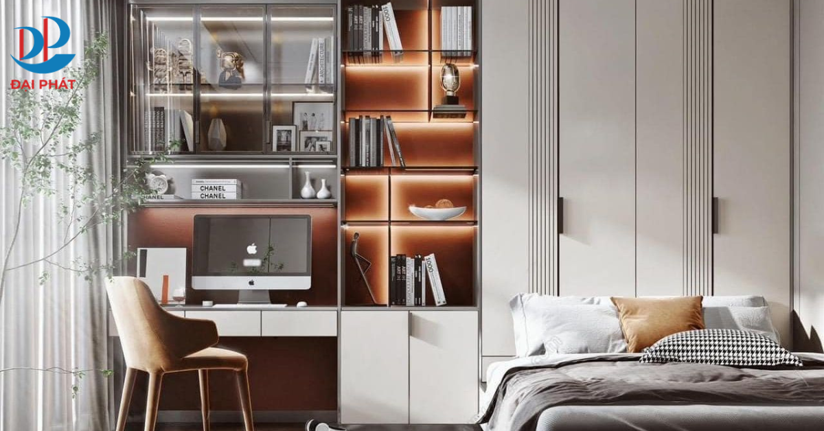 KỆ SÁCH PHÒNG NGỦ – GIẢI PHÁP LƯU TRỮ THÔNG MINH 2025