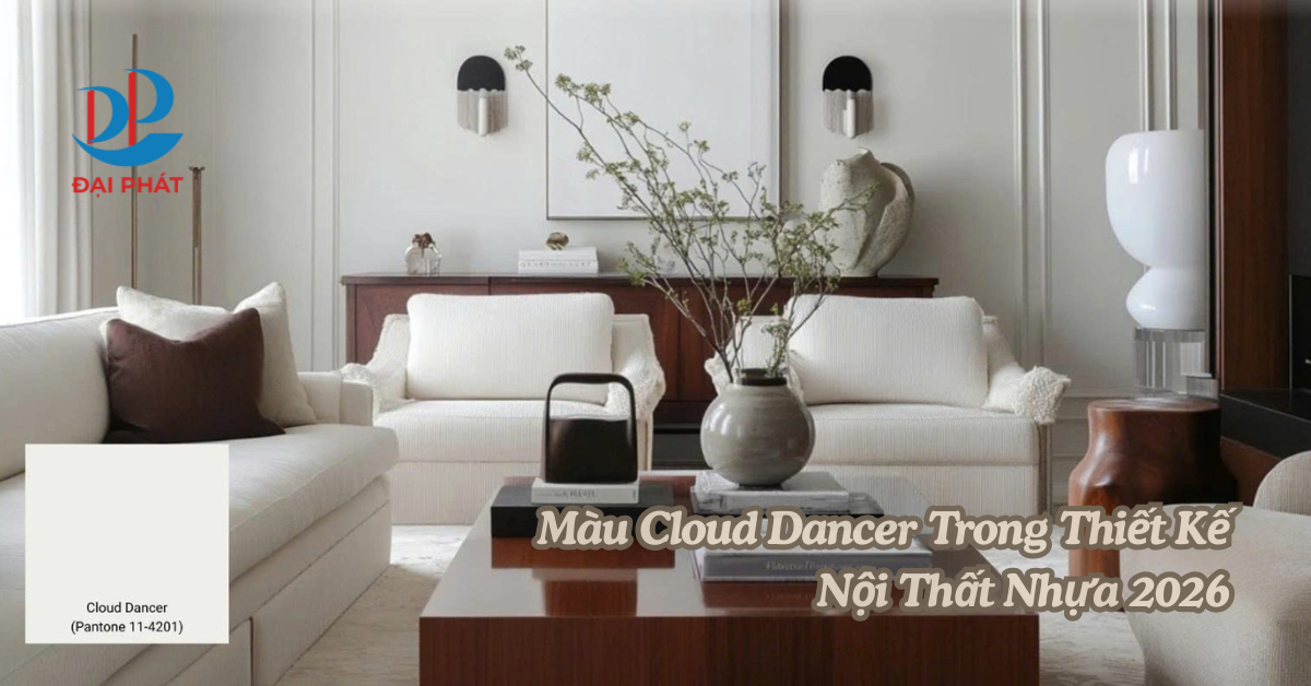 Màu Cloud Dancer Trong Thiết Kế Nội Thất Nhựa 2026 – Tối Giản Nhưng Vẫn Sang Trọng