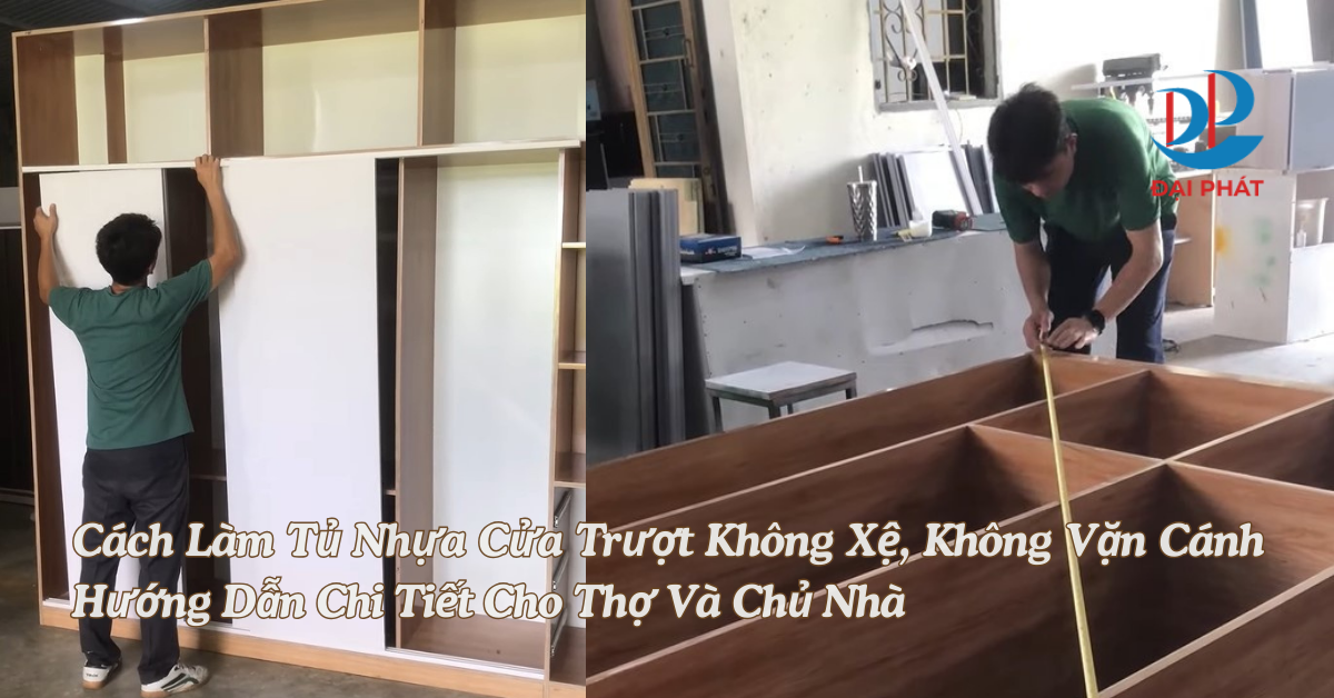 Cách Làm Tủ Nhựa Cửa Trượt Không Xệ, Không Vặn Cánh – Hướng Dẫn Chi Tiết Cho Thợ Và Chủ Nhà