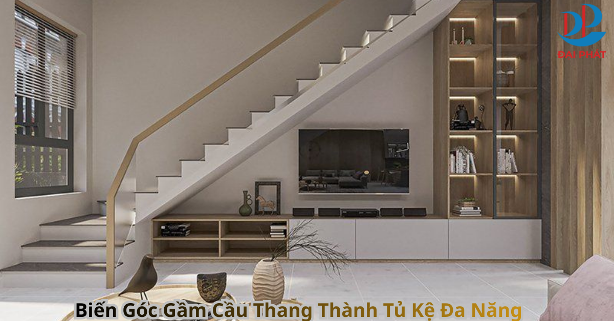 Biến Góc Gầm Cầu Thang Thành Tủ Kệ Đa Năng – Giải Pháp Trong Nhà Ở Hiện Đại 2025