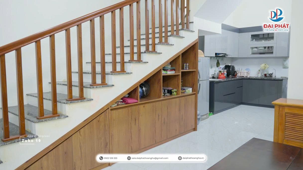 Mẫu Tủ Gầm Cầu Thang Bằng Nhựa ZukoPlast – Đa Công Năng, Chống Ẩm, Đẹp Sang 2025
