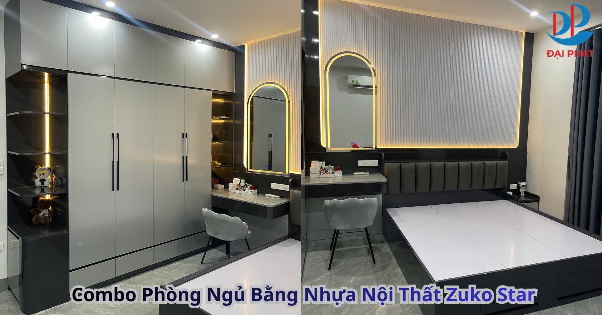 Khám Phá Combo Phòng Ngủ Bằng Nhựa Nội Thất Zuko Star 02 – 16 Hiện Đại, Xu Hướng