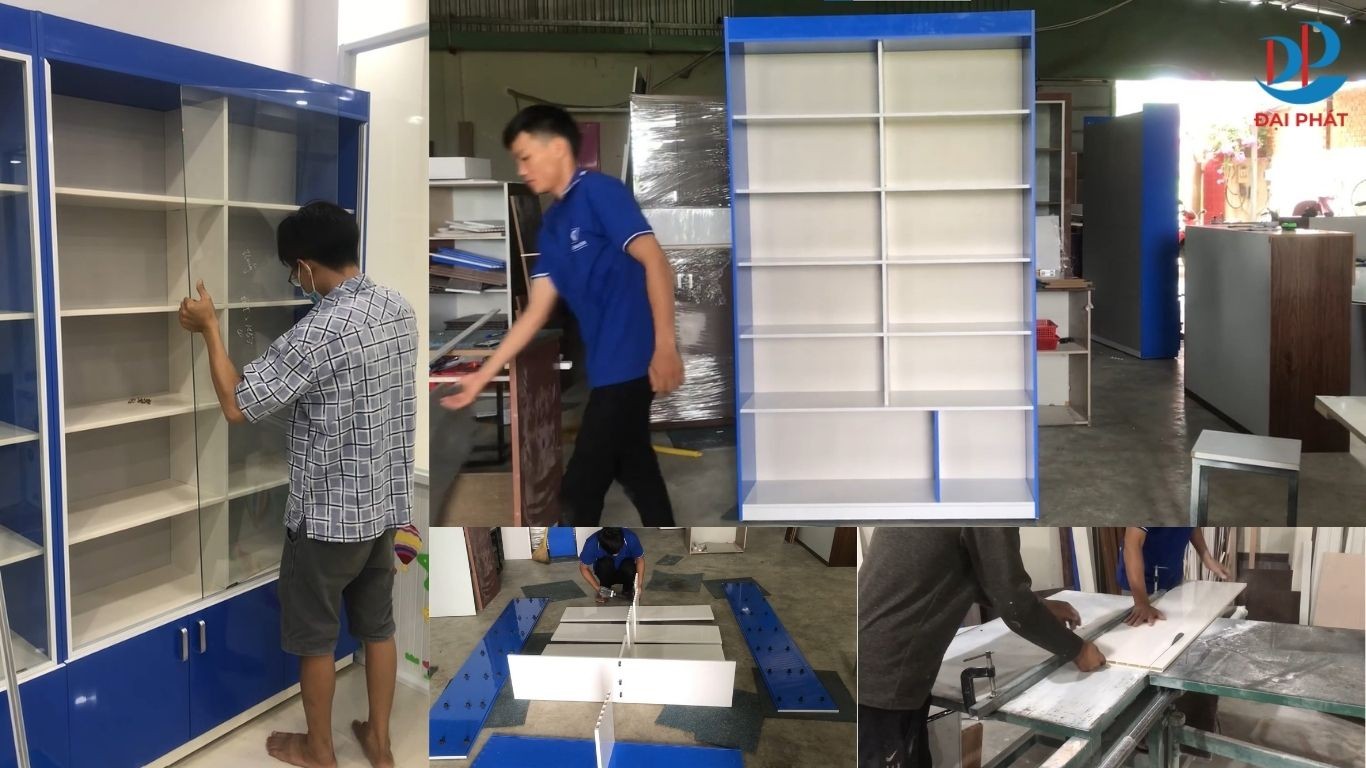 CÁCH LẮP TỦ TRƯNG BÀY NHỰA CHO SHOWROOM, CỬA HÀNG, VĂN PHÒNG