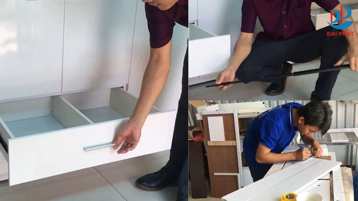 CÁCH GIA CƯỜNG NGĂN KÉO TỦ NHỰA KHỔ LỚN KHỎI LO BỊ THỤT, VÕNG TẤM ALU