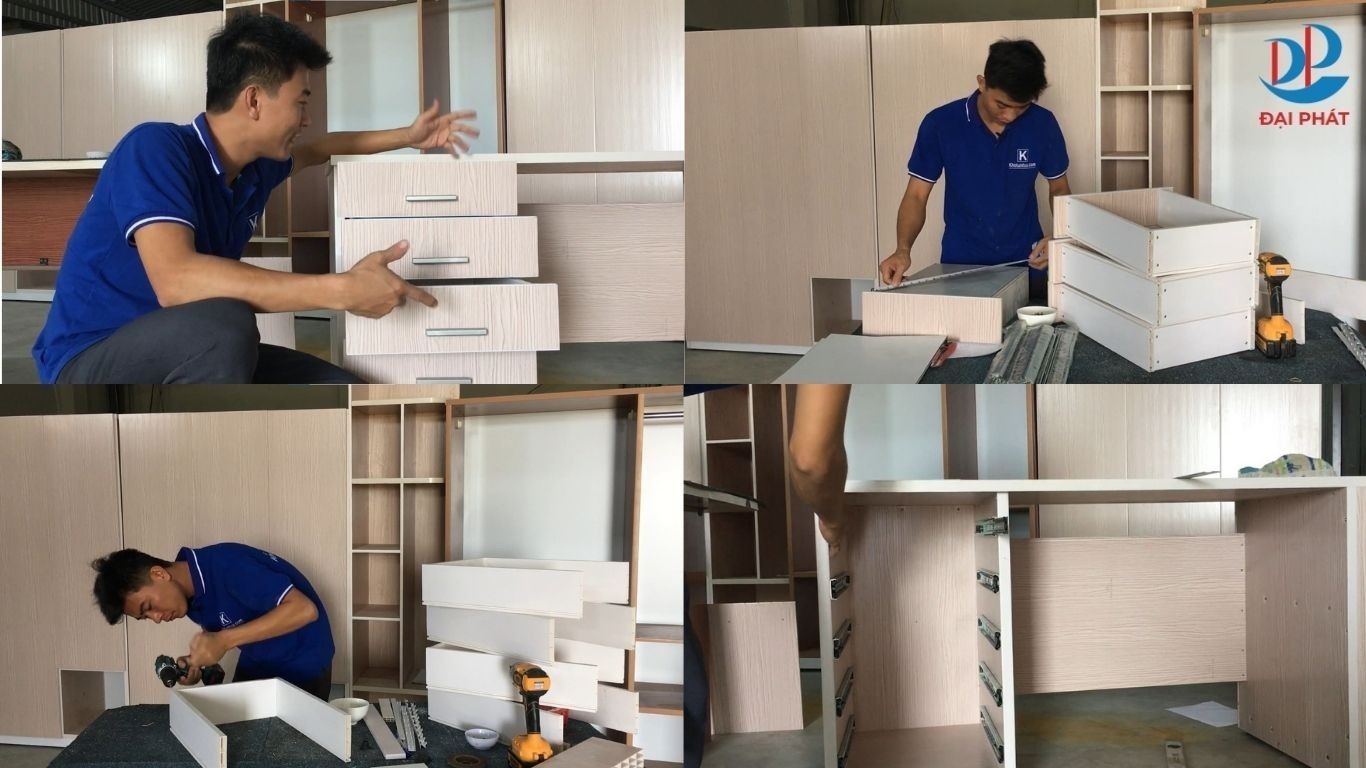LẮP NGĂN KÉO BÀN NHỰA VĂN PHÒNG XEM 1 LẦN LÀ HIỂU CÁCH LÀM KHÔNG SỢ LẮP SAI