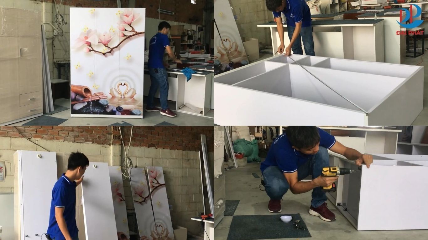 QUY TRÌNH LẮP TỦ NHỰA IN 3D CHUẨN XƯỞNG GIÚP TRANH 3D KHÔNG LỆCH – THÙNG TỦ VUÔNG – CÁNH KHÍT