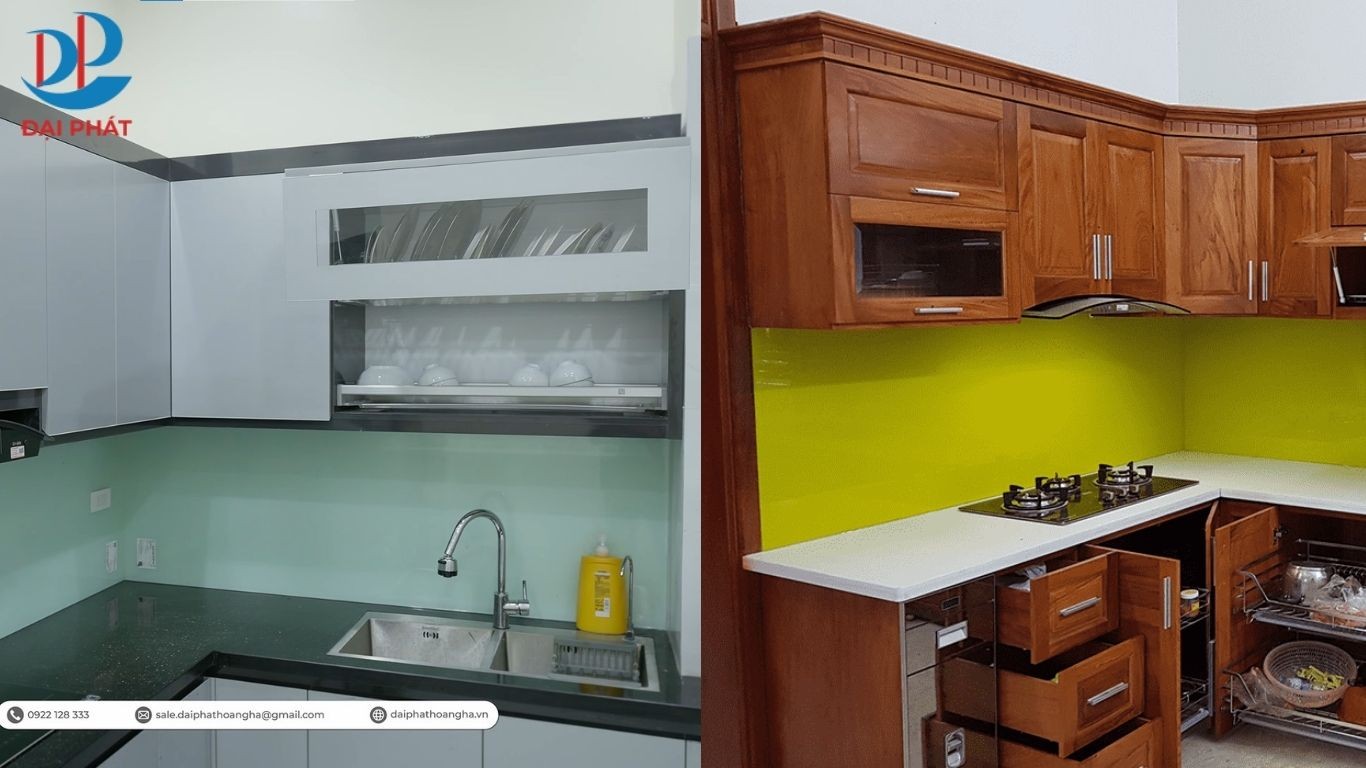 NÊN LẮP TỦ BẾP NHỰA HAY TỦ BẾP GỖ? CÂN NHẮC TỪNG CHI TIẾT TRƯỚC KHI QUYẾT ĐỊNH